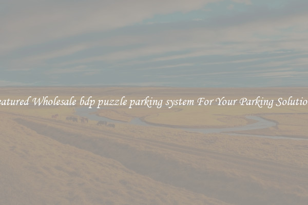 Featured Wholesale bdp puzzle parking system For Your Parking Solutions 