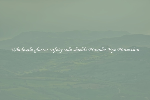 Wholesale glasses safety side shields Provides Eye Protection