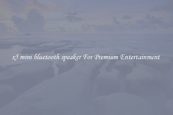 x5 mini bluetooth speaker For Premium Entertainment 