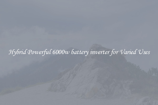 Hybrid Powerful 6000w battery inverter for Varied Uses