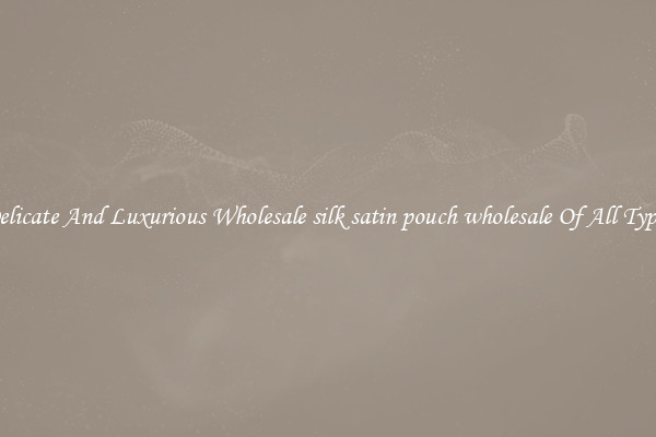 Delicate And Luxurious Wholesale silk satin pouch wholesale Of All Types