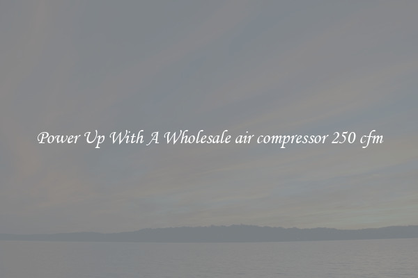 Power Up With A Wholesale air compressor 250 cfm