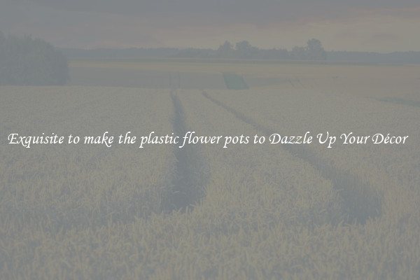 Exquisite to make the plastic flower pots to Dazzle Up Your Décor  
