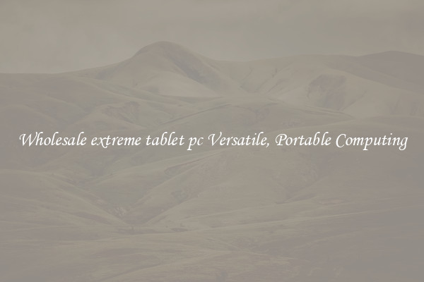 Wholesale extreme tablet pc Versatile, Portable Computing