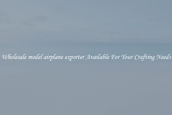 Wholesale model airplane exporter Available For Your Crafting Needs