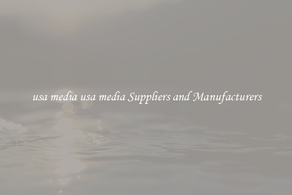usa media usa media Suppliers and Manufacturers