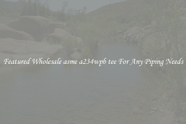 Featured Wholesale asme a234wpb tee For Any Piping Needs