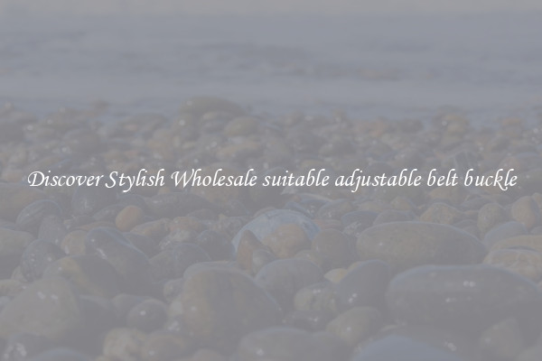 Discover Stylish Wholesale suitable adjustable belt buckle