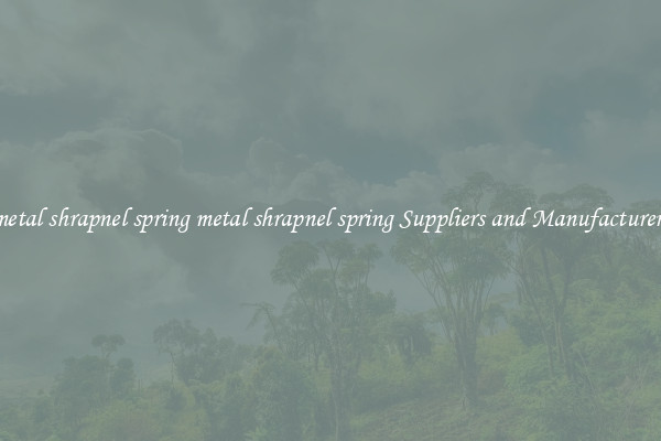 metal shrapnel spring metal shrapnel spring Suppliers and Manufacturers